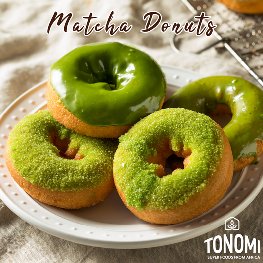 Tonomi Super Foods - Gluten-Free Dream: Irresistible Matcha Donuts with Cassava Flour