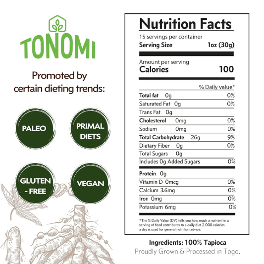 Tonomi's Gluten-Free Organic Tapioca Flour