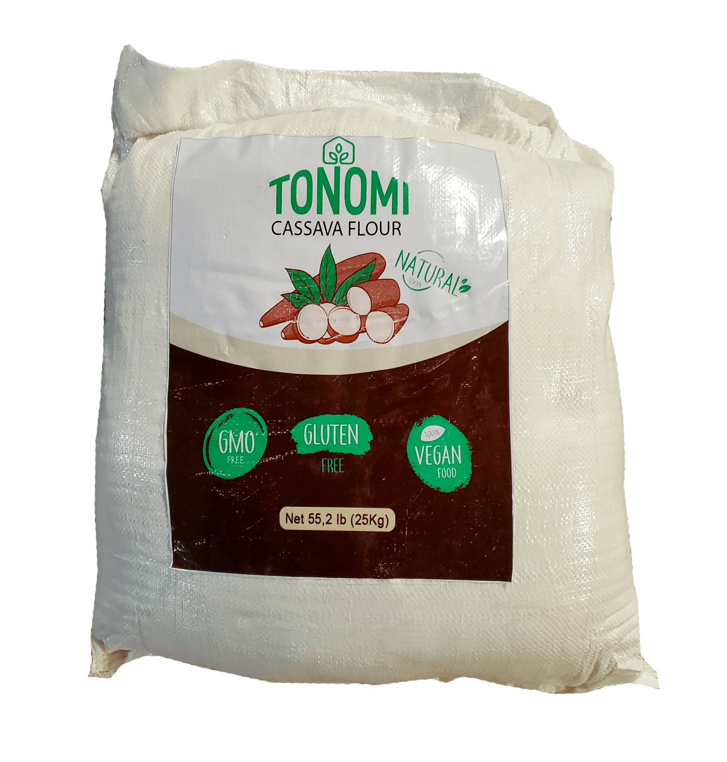 Tonomi's Gluten-Free Organic Cassava Flour in Bulk - 25 KG
