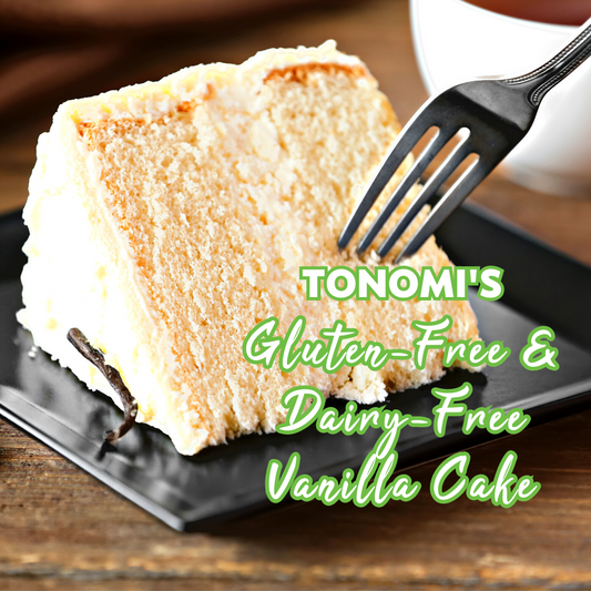Gluten-Free & Dairy-Free Vanilla Cake by Tonomi Super Foods