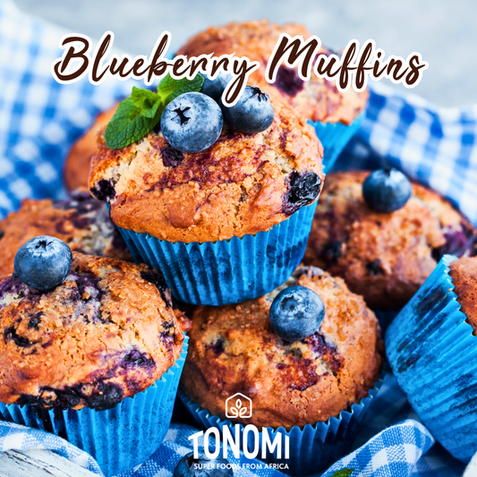 Blissful Blueberry Muffins with Banana and Cassava Flour