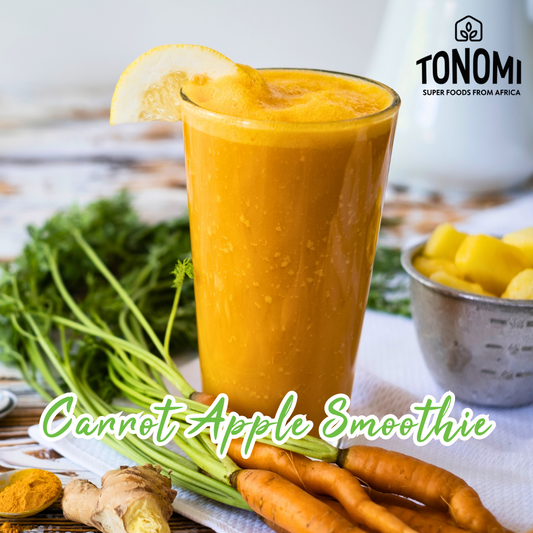 Golden Glow Carrot Apple Smoothie with Banana Flour