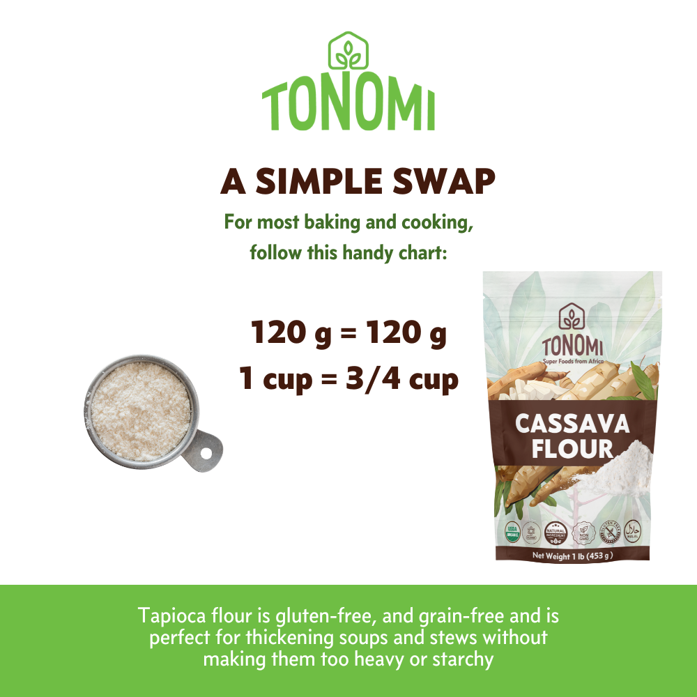 Tonomi's 100% Pure Organic Cassava Flour