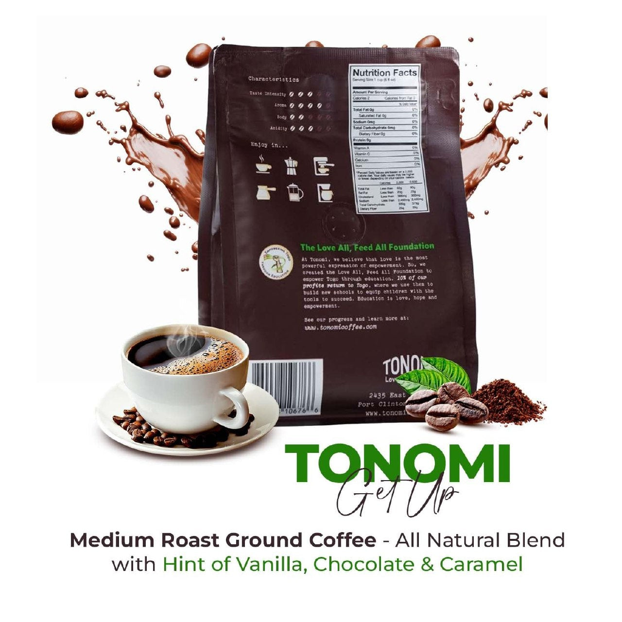 Tonomi's Medium Roast Coffee - Smooth, Balanced Flavor for Every Sip